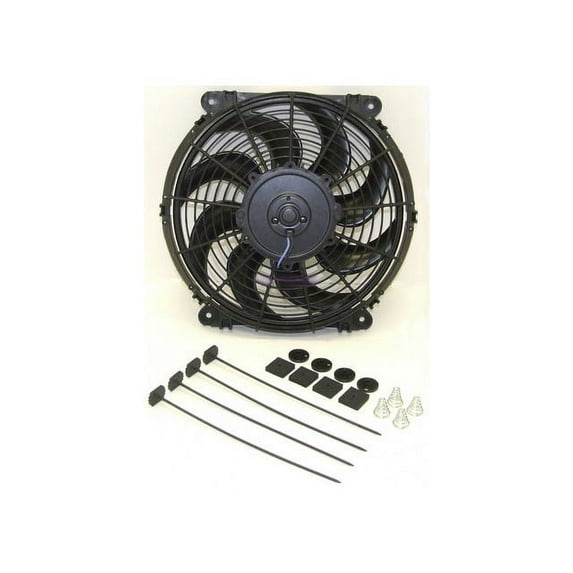 Engine Cooling Fan - Compatible with 2002 - 2009 Chevy Trailblazer 4.2L 6-Cylinder 2003 2004 2005 2006 2007 2008