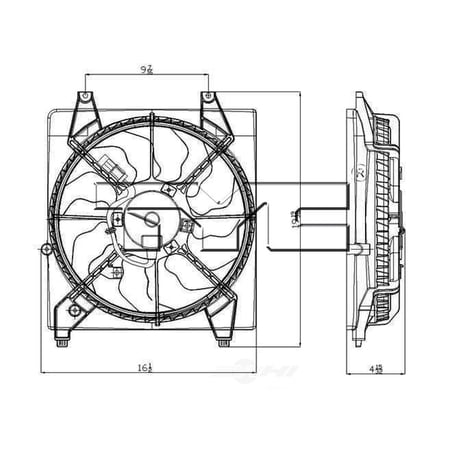 Engine Cooling Fan Fits 2008 Hyundai Santa Fe