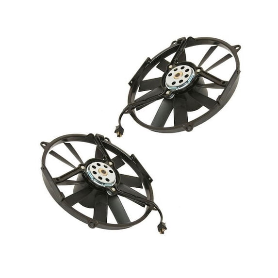 Engine Cooling Fan Set 2 Piece Set - Compatible with 1990 - 1993 Mercedes-Benz 300E 1991 1992