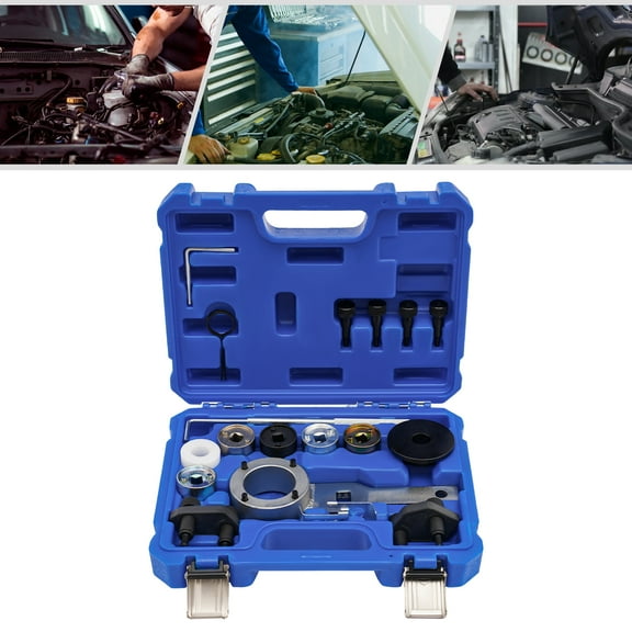 Engine Crankshaft Timing Tool Kit for Volkswagen & Audi, Camshaft Holding Tool, High-Quality 45 Steel, Manual Operation, Includes Toolbox for Easy Storage and Access