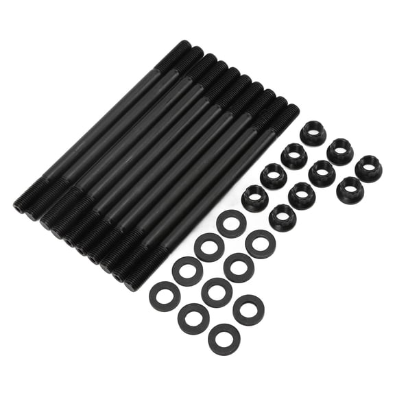 Engine Cylinder Head Stud Kit Fastener Set Fit 1.5L 1.6L 1.7L SOHC D15B D16Z6 D17A Iron Black Fastener Replacement