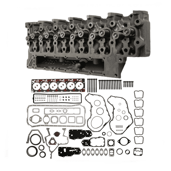Engine Cylinder Head W/Valves & Spring Gasket For 1994-1998 Dodge Ram 2500 3500 5.9L 12V DSL 6BT 6BTA