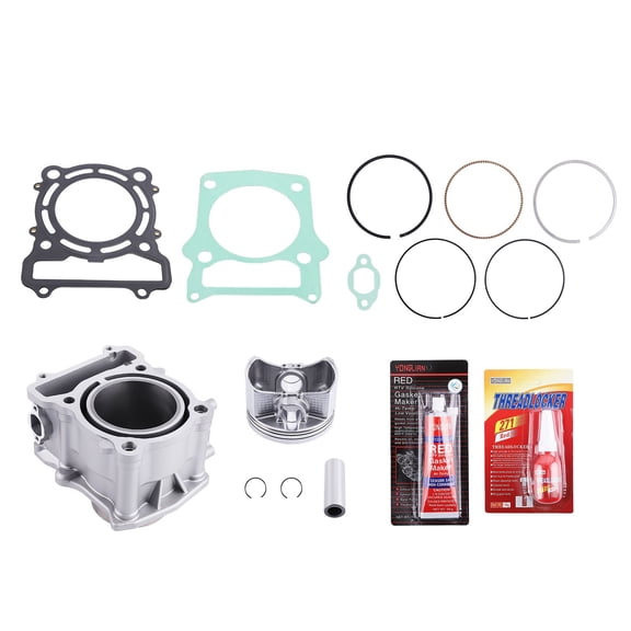 Engine Cylinder Piston Gasket Top End Kit for 500cc UTV ATV, Fits HiSUN, Massimo, Bennche, 84.5mm Bore, Aluminum Cast Piston, OE 12100-F18-0000, 12250-004-000, 13101-F18-0000