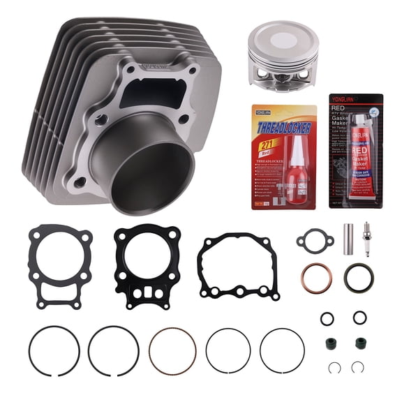 Engine Cylinder Piston Top End Kit for Honda FourTrax Rancher 350 2X4 ES 2000-2006, Aluminum 78.5mm x 68.00mm Bore, Replaces 12100-HN5-670, 13010-HN5-671, 13111-HC0-000