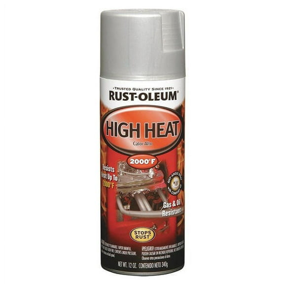 Engine Enamel, Hi Ht, Flt Alum, 16 oz, Spray