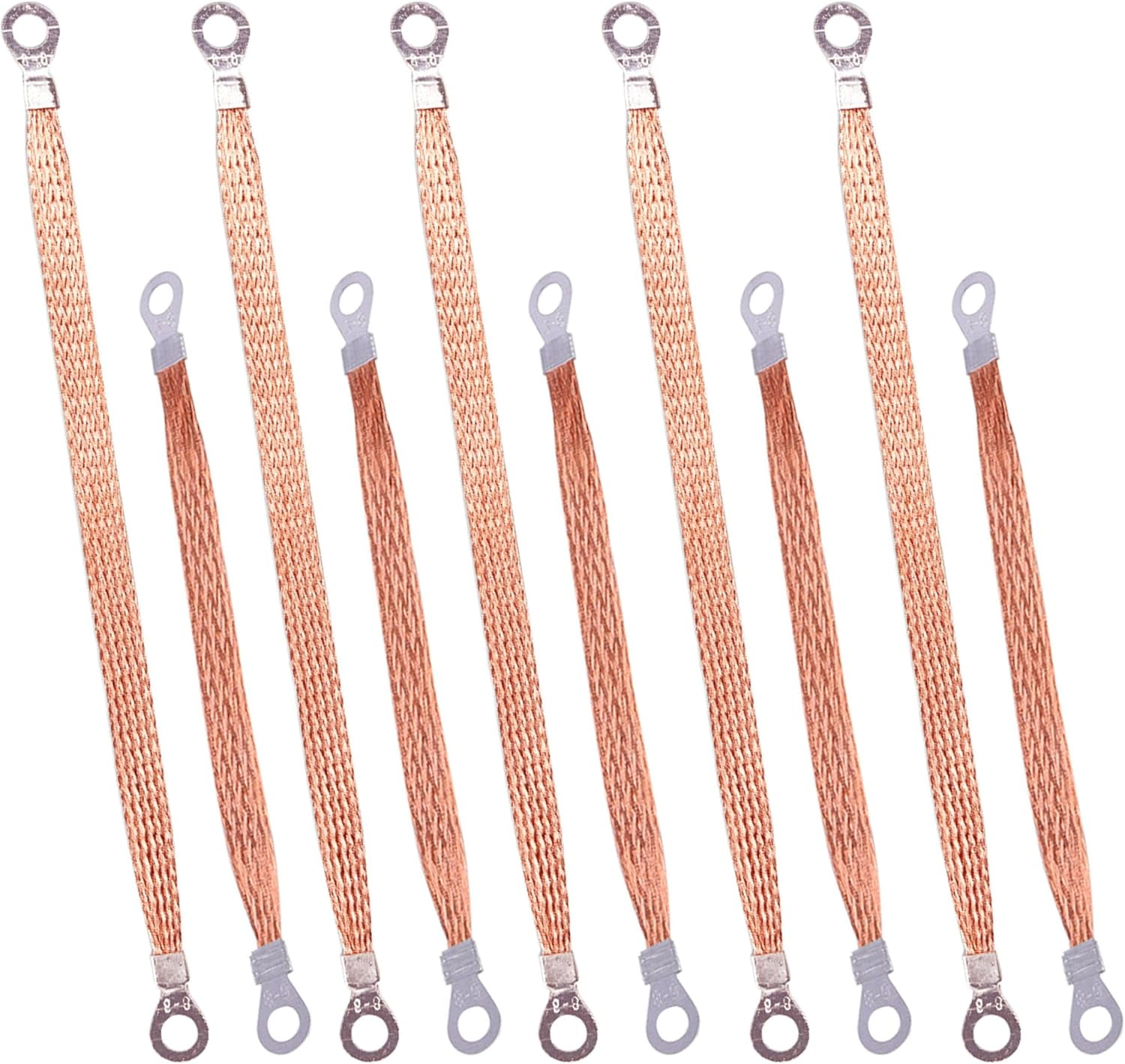 Engine Ground Straps, 5 Pcs 10"/300mm and 5 Pcs 12"/25mm Universal