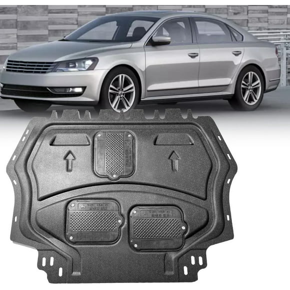 Engine Guards Mud Flaps for VW Passat 2012 2013 2014 2015 2016 2017 2018 Front Engine Splash Shield Guards Suitable for Passat Under Engine Cover Directly Replace Original One Black