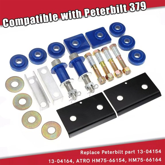 Engine Hood Hinge Pivot Bushing & Mounting Bolt Set Kits For Peterbilt 379