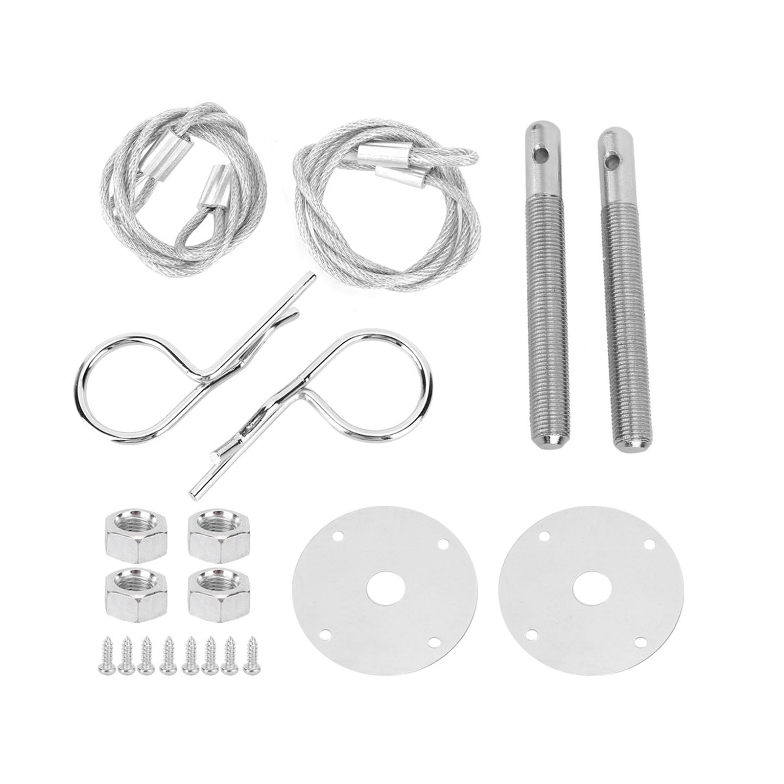Engine Hood Pin Plate Lock Clip Kit Car Modified Accessory