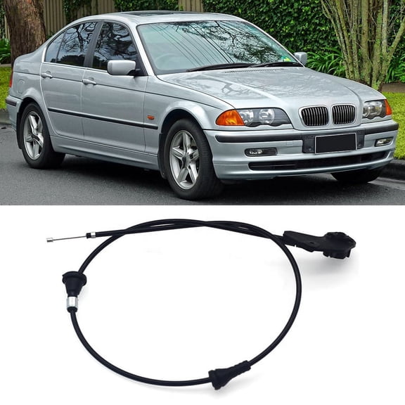 Engine Hood Release Cable for 3' E46 320I 323I 330I Engine Bowden Cable Kit Hood Release Wire 51238208442