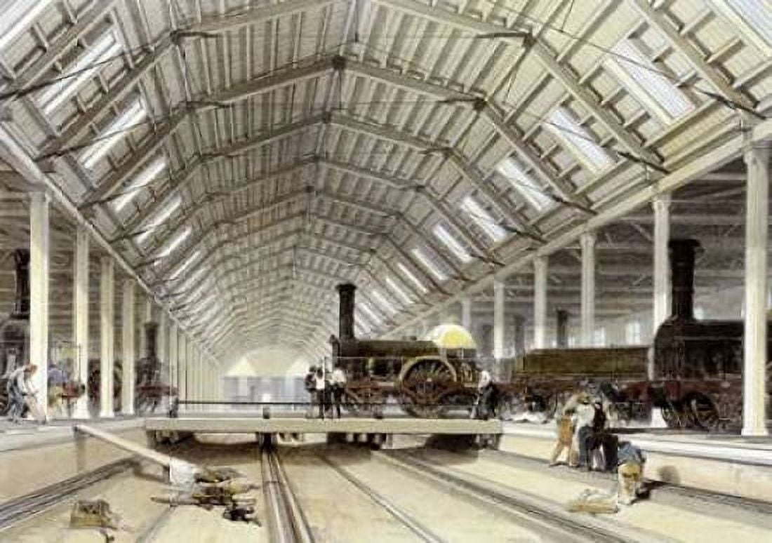 Engine House Swindon Canvas Art - John C Bourne (20 x 28)