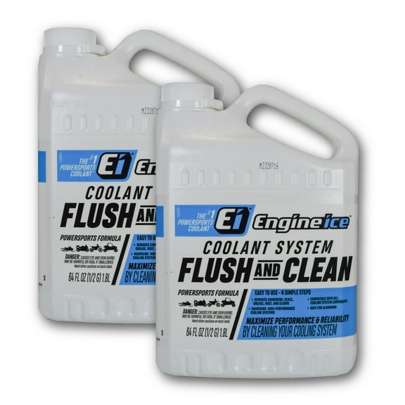 Engine Ice Coolant System Flush and Clean - 0.5 Gal (2-Pack) - Enhances Cooling Efficiency & Improves Engine Performance in Bikes, Cars, ATVs, & More