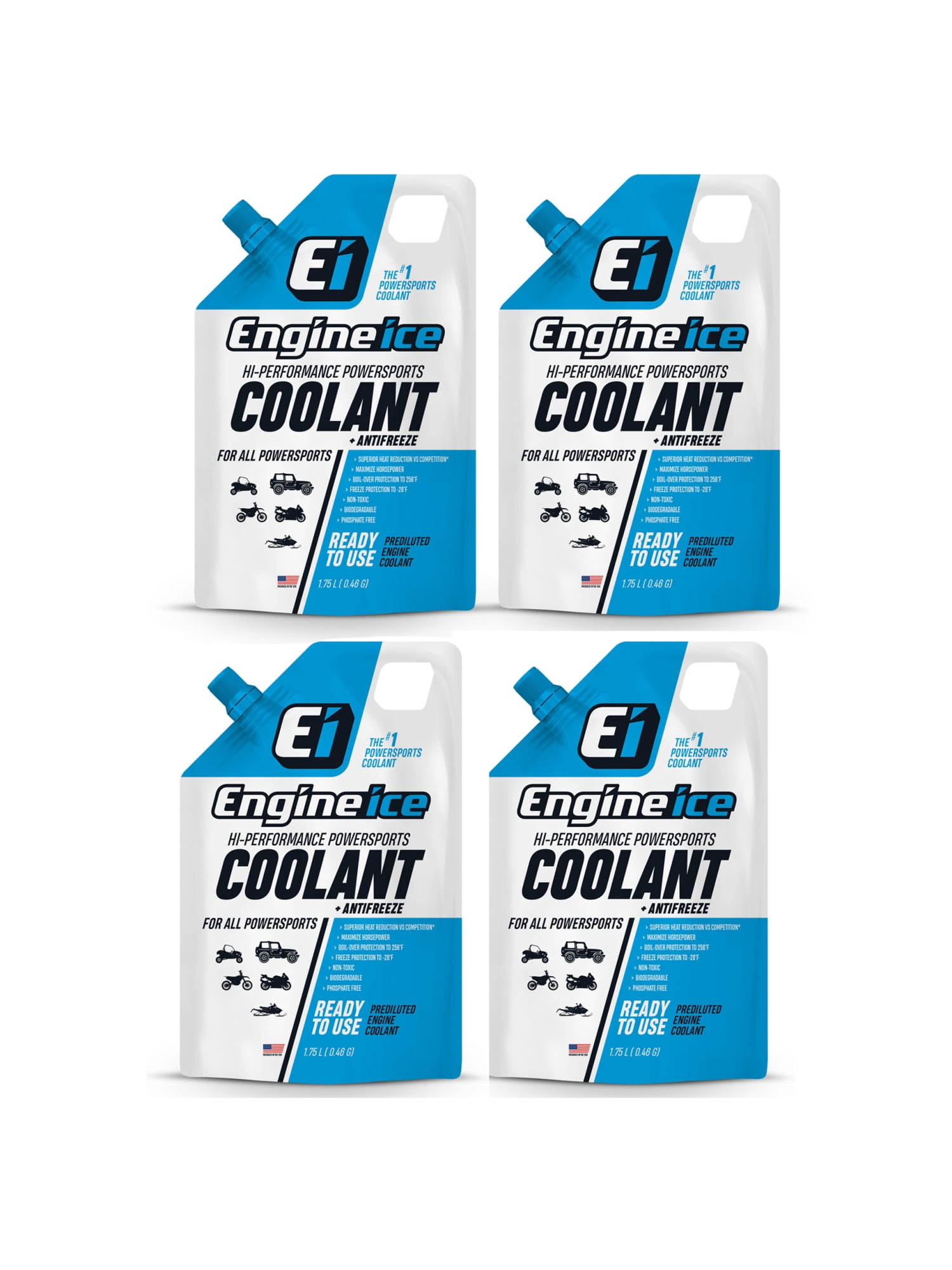 Engine Ice HiPerformance Powersports Coolant and Antifreeze, 4 Pack