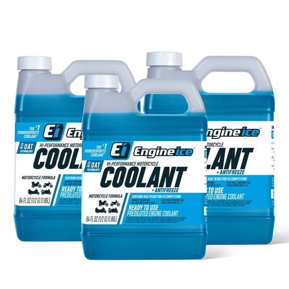 Engine Ice Off-Road High-Performance Motorcycle Coolant and Antifreeze, 3 Pack