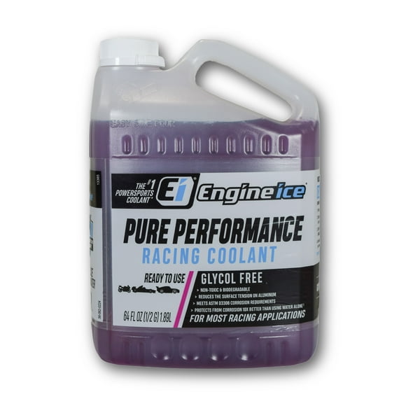 Engine Ice Pure Performance Racing Coolant - 0.5 Gallon - Ready-to-Use, Non-Toxic, Biodegradable for Motorcycles, ATVs, Cars, and more