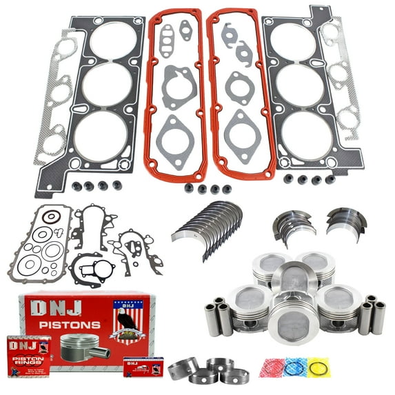 DNJ EK1107 Engine Rebuild Kit Fits Cars & Trucks 1996-1997 Dodge Caravan 3.8L V6 3778cc 12V OHV LE Mini Passenger Van 4 - Door
