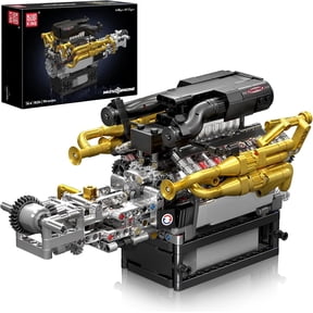 Engine Model That Works - Build Your Own V12 Engine Toy, Petrol Car Engine Replica Model Building Kit for Adults, for Car Enthusiasts & Collectors (974 Pieces)