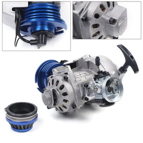 Engine Motor 49CC 2 Stroke Racing Complete Engine Motor Pull Start Motorized Bike Engine Kit for Pocket Bike Mini Dirt Bike ATV Scooter (Racing Complete Engine)