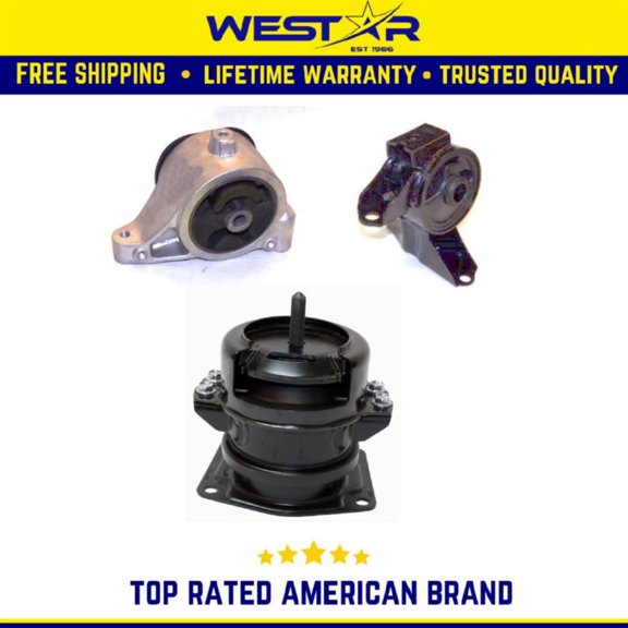 Engine Motor Mount 3PCS Set Compatible for 2001-2006 Acura MDX / 2003-2004 Honda Pilot 3.5L Replaces 9300 9299 9441