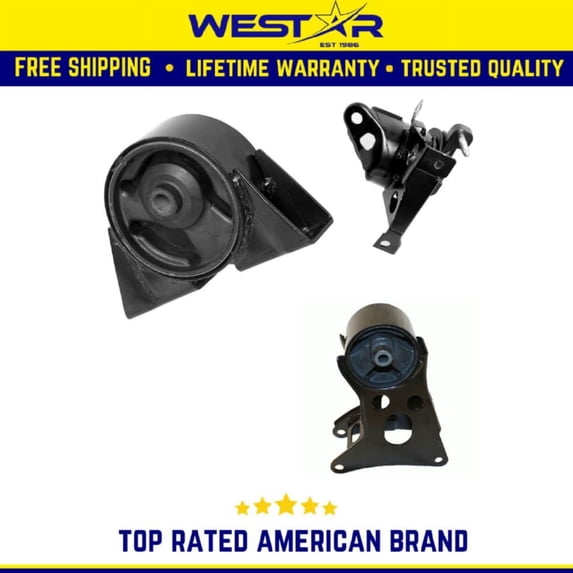 Engine Motor Mount 3PCS Set Compatible for 2002-2003 Nissan Sentra 2.5L Compatible for Manual Trans Replaces 9573 9771