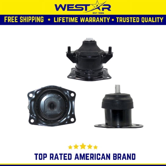Engine Motor Mount 3PCS Set Compatible for 2004-2006 Acura TL 3.2L Compatible for Manual Trans Replaces 9451 9297