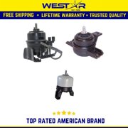 Engine Motor Mount 3PCS Set Compatible for 2007-2009 Hyundai Santa Fe 2.7/3.3L Auto Trans Replaces 9348 9355 9315
