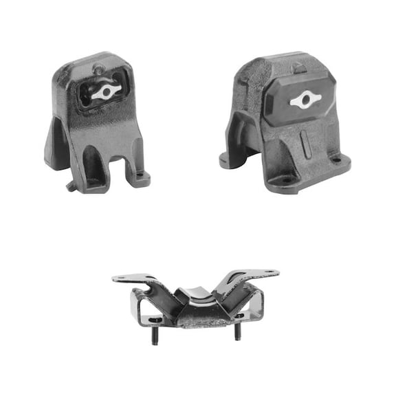 Engine Motor Mount and Transmission Mount Kit - 3-Piece - Compatible with 2002 - 2005 Dodge Ram 1500 RWD 4.7L V8 2003 2004
