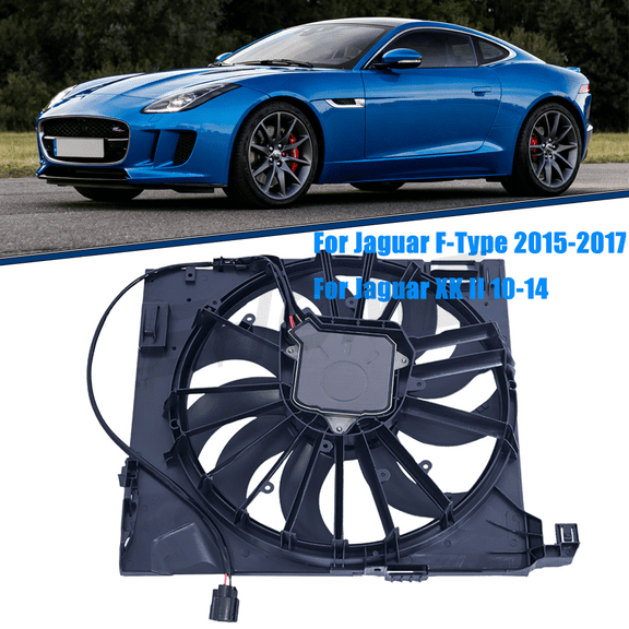 Engine Motor Radiator Cooling Fan for Jaguar XJ 2010 2011 2012 2013 2014 2015 2016 2017 2018 2019 3.0T