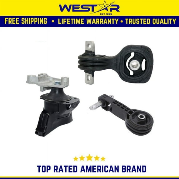 Engine Motor & Torque Strut Mount 3PCS Set Compatible for 2006-2010 Honda Civic 1.8L Auto Replaces 9218 9280 9213