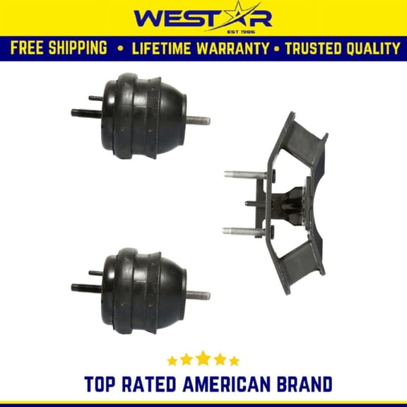 Engine Motor & Trans Mount 3PCS Compatible for 2005-2007 Cadillac CTS 2.8L / 3.6L Compatible for Auto Replaces 3149 3149 3159