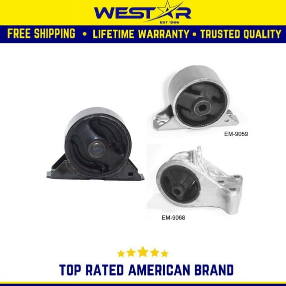 Engine Motor & Trans Mount 3PCS Set Compatible for 1999-2002 Mitsubishi Mirage 1.5L Manual Replaces 9059 9037 9068