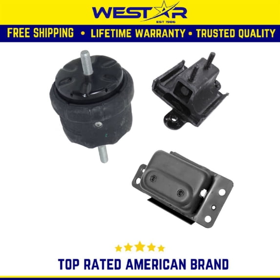 Engine Motor & Trans Mount 3PCS Set Compatible for 1999 Buick Park Avenue 3.8L Replaces 2897 2898