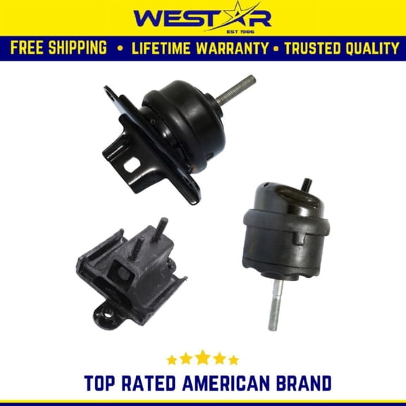 Engine Motor & Trans Mount 3PCS Set Compatible for 2000-2005 Cadillac Deville 4.6L Replaces 2895 2898 3020