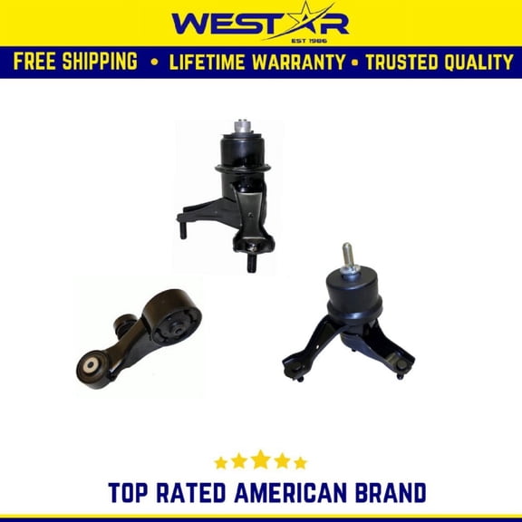 Engine Motor & Trans Mount 3PCS Set Compatible for 2007-2010 Toyota Sienna 3.5L 2WD Replaces 9238 9165 9546