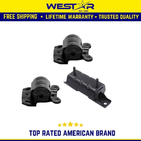 Engine Motor & Trans Mount 3PCS Set Compatible for 96-05 Chevy Astro/ GMC Safari 4.3L 4WD Replaces 2435 2435 2839