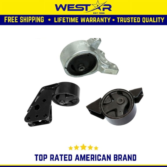 Engine Motor & Trans Mount 3PCS Set Compatible for Nissan Sentra/ 200SX/ NX 1.6L Auto Trans Replaces 8122 8150 8116