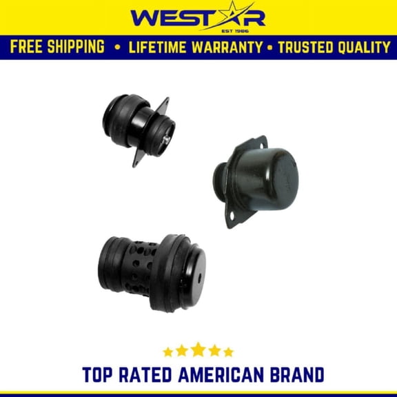 Engine Motor & Trans Mount 3PCS Set Compatible for Volkswagen Golf/ Jetta/ Passat Replaces 8617 8616 8236