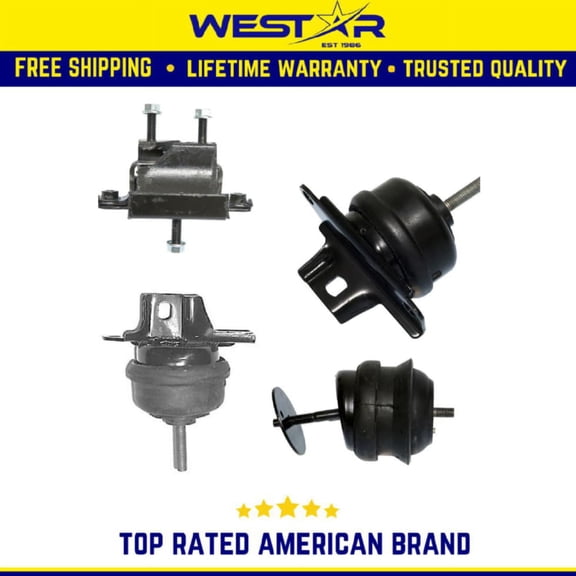 Engine Motor & Trans Mount 4PCS Set Compatible for 1998-2004 Cadillac Seville 4.6L Replaces 2895 2896 3068 3083