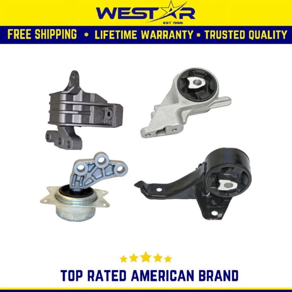 Engine Motor & Trans Mount 4PCS Set Compatible for 2004-2005 Chevrolet Malibu 2.2L Replaces 3224 3184 3094 3268