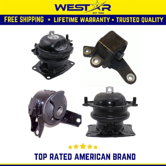 Engine Motor & Trans Mount 4PCS Set Compatible for 2009-2015 Honda Pilot 3.5L AWD Automatic Replaces 9844 9845 9411 9512