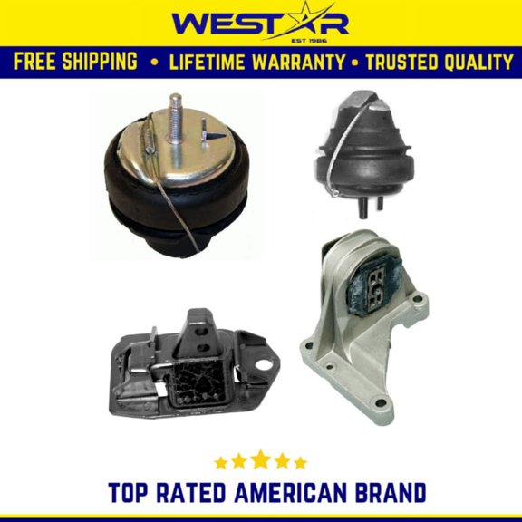 Engine Motor & Trans Mount 4PCS Set Compatible for 98-00 Volvo S702.3L / S70 2.4L FWD Replaces 9244 9145 9727