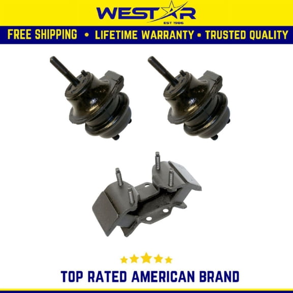 Engine Motor & Trans Mount Set 3PCS. 1998-2005 Compatible for Lexus GS300 / 2001-2005 IS300 Replaces 9663 9663 9684