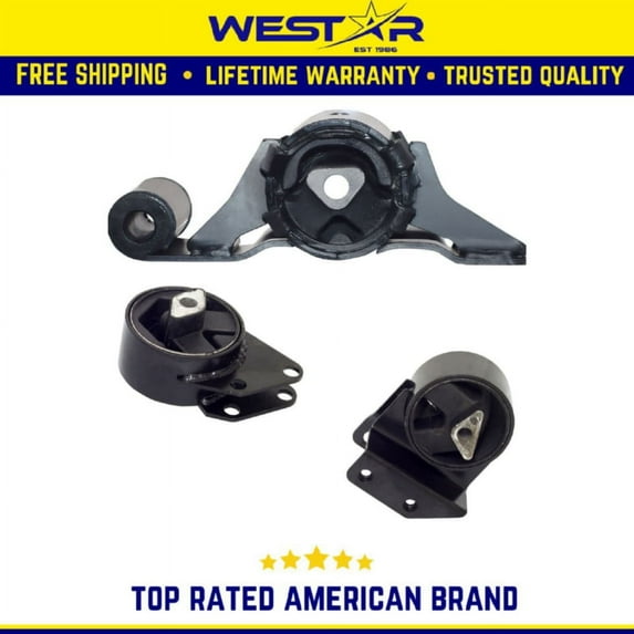 Engine Motor & Trans Mount Set 3PCS Compatible for 1993 - 1996 Jeep Grand Cherokee 5.2L Replaces 2808 2809 2864