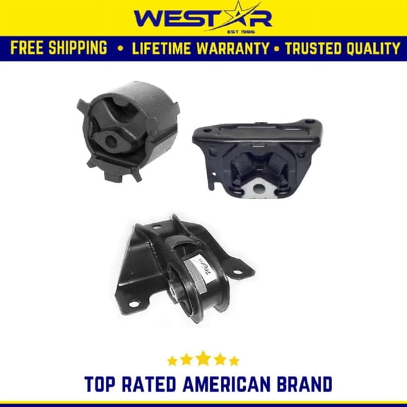 Engine Motor & Trans Mount Set 3PCS Compatible for 1995 - 1999 Dodge Neon 2.0L Replaces 2848 2979 2867