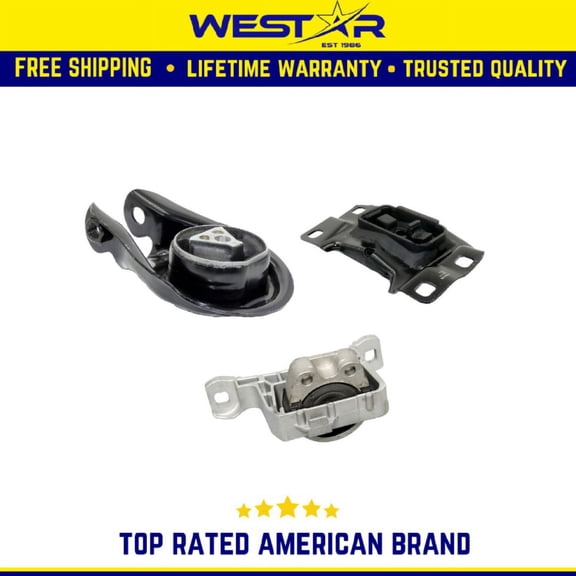 Engine Motor & Trans Mount Set 3PCS Compatible for 2004 - 2009 Mazda 3 2.0L Replaces 9222 9196