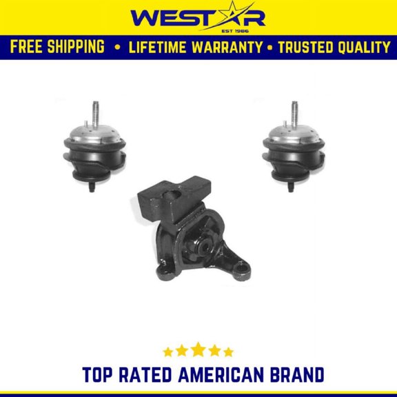 Engine Motor & Trans Mount Set 3PCS Compatible for 91 - 92 Acura Legend 3.2L Replaces 9083 9083 9054