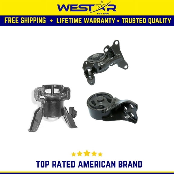 Engine Motor & Trans Mount Set Compatible for 1995-1998 Mazda Protege 1.5L / 1.8L 3PCS Replaces 8261 8740 8063