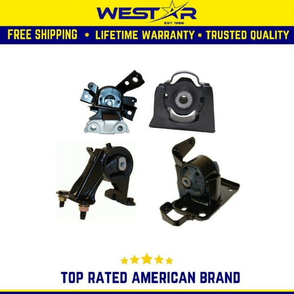 Engine Motor & Transmission Mount Set Compatible for 2006 - 2008 Toyota RAV4 2.4L FWD 4PCS Replaces 9637 9497 9550 9513