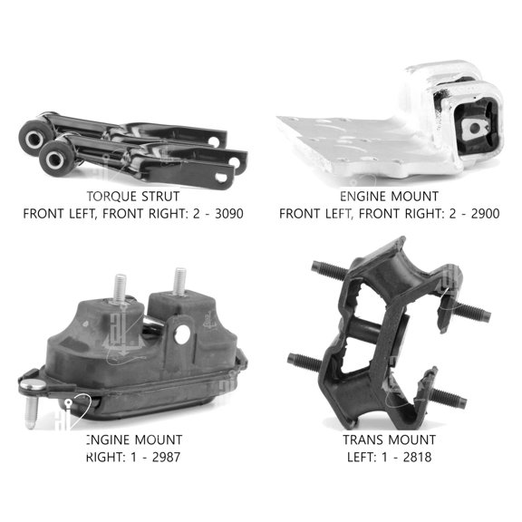 Engine Mount Kit for Buick Terraza 2006-2007 Aluminum/Steel