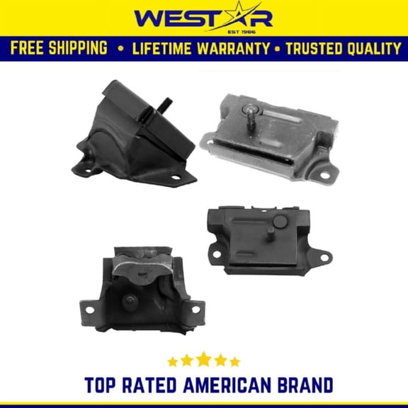 Engine Mount Set 4pcs Compatible for Compatible forD SPORT UTILITY L6 Compatible forD VAN L6 Cyl 4.9 1984-74 Replaces 2441 2442 2444 2445